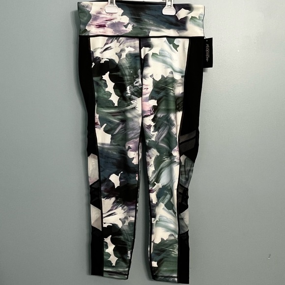 NWT Women’s Medium Ideology Watercolor Compression Yoga Leggings - Picture 2 of 11